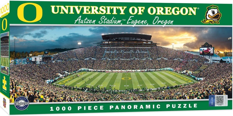 MasterPieces NCAA Oregon Ducks, Stadium Panoramic Jigsaw Puzzle, Autzen, 1000 Pieces - Image 1