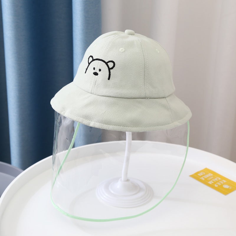 Baby Anti-droplet Cap Spring and Autumn Thin Baby Boys and Girls Detachable Epidemic Prevention Fisherman Cap Children's Mask Face Cover Protection - Image 1