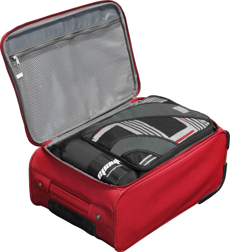 EPAuto منشفة ميكروفايبر سريعة التجفيف من EPAuto عبوة 2 (60" × 30"، 24" × 15") للسفر، الصالة الرياضية، التخييم، الشاطئ وحمل الحقائب، رمادي - Image 4