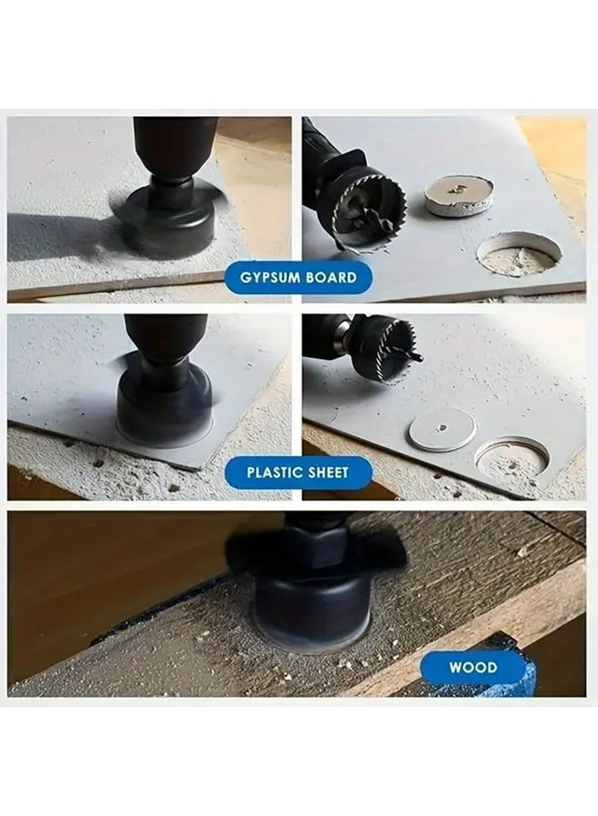 6 قطع من مجموعة مناشير الثقب الثقيلة من الفولاد الكربوني من 1 14 إلى 2 18 بوصة للخشب والبلاستيك PVC والجدران الجافة - Image 5