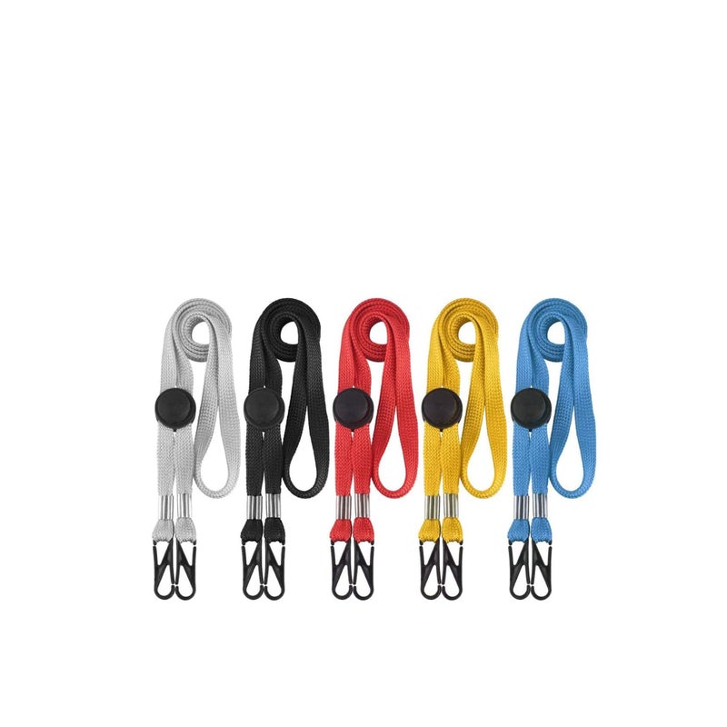 SOLARAE Children lanyard Lanyard for Kids Adults Adjustable Length Face Lanyard with Clips at Both Ends Neck Brace and Ear Protection Children Lanyard for Suitable School Outdoor Sports - Image 1