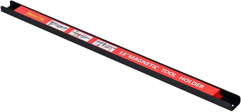 CooFel Magnetic Tool Holder 18 Inch 8 Pack Heavy Duty Magnet Tool Bar Strip Rack Wall Mount Red - Image 2
