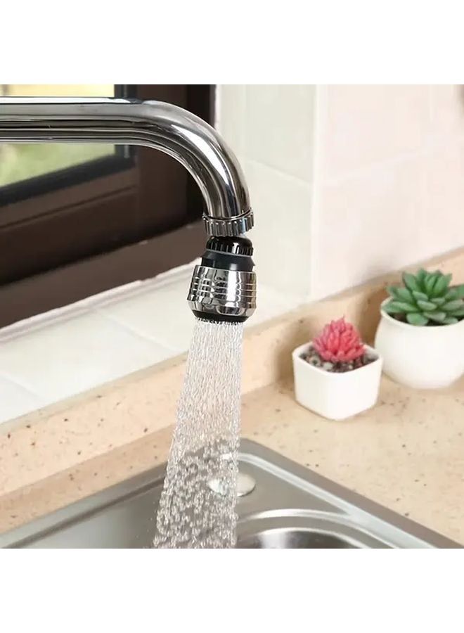 Silvery Chrome Kitchen Faucet Sprayer Adjustable Dual Mode Water Saving Splash Guard Easy One Click Installation - Image 4