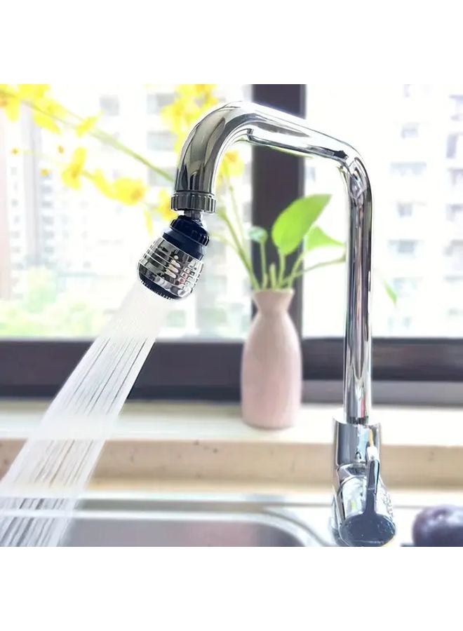 Silvery Chrome Kitchen Faucet Sprayer Adjustable Dual Mode Water Saving Splash Guard Easy One Click Installation - Image 5