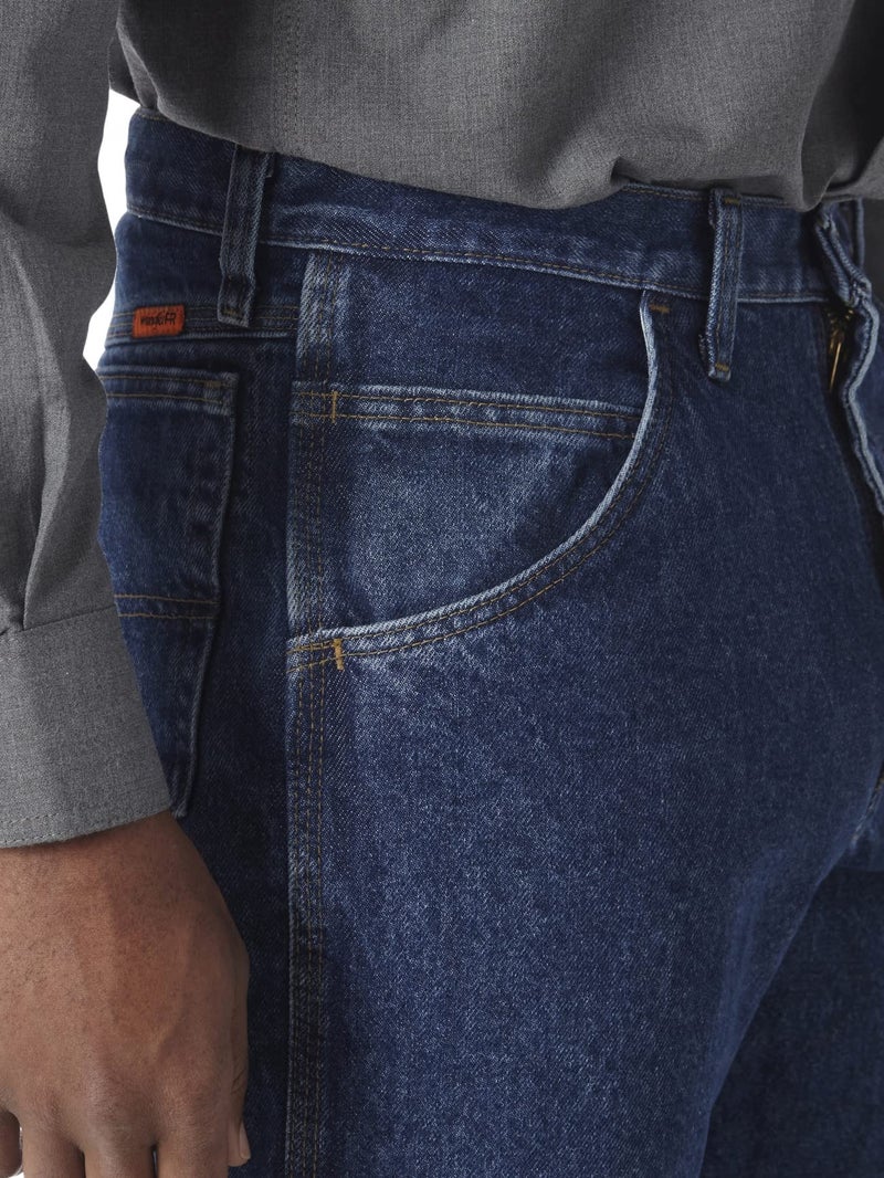 Wrangler Riggs Workwear mens Fr Flame Resistant Relaxed Fit jeans, Medium Fade, 38W x 34L US - Image 2