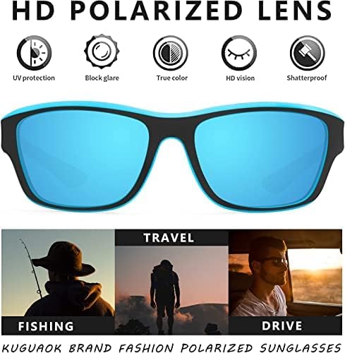 mashamart Men Square Polarization Sports Sunglasses (blue, blue mercury) - Image 4