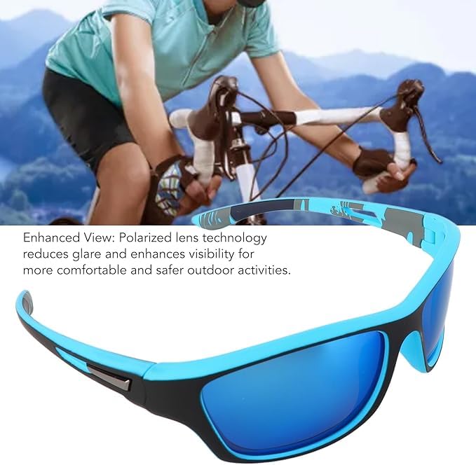 mashamart Men Square Polarization Sports Sunglasses (blue, blue mercury) - Image 5
