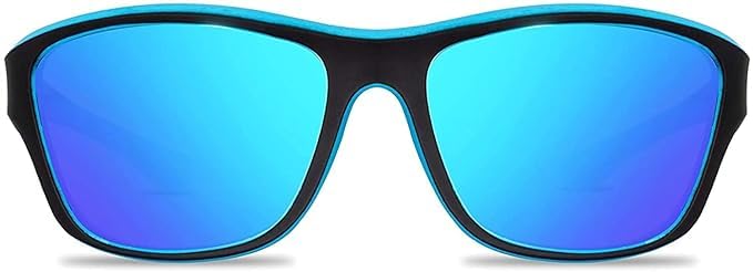 mashamart Men Square Polarization Sports Sunglasses (blue, blue mercury) - Image 2