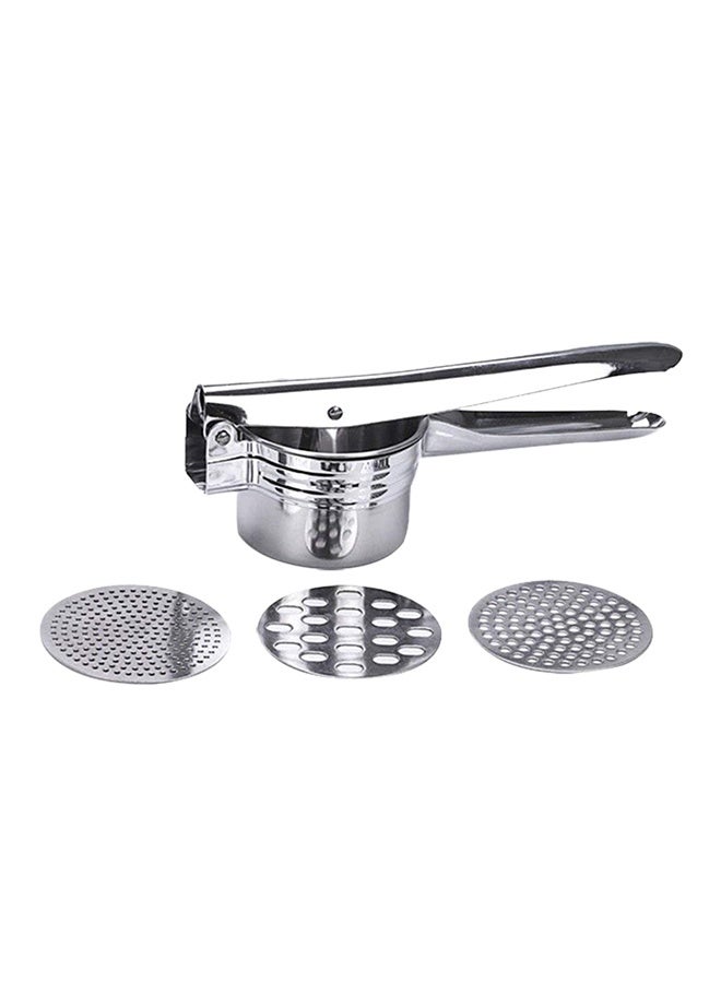 Stainless Steel Potato Ricer and Masher Silver