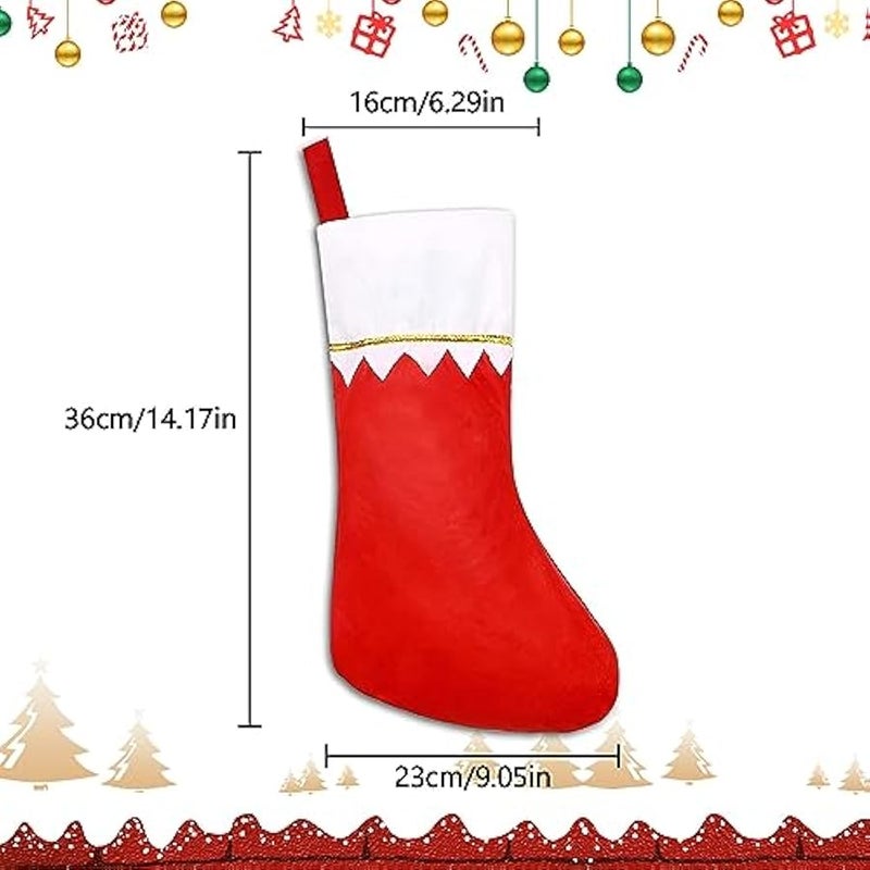 إسكدنيا 12 × جوارب كريسماس من سينغيا، جوارب كريسماس كبيرة، جوارب الكريسماس لملء الهدايا وها - Image 2
