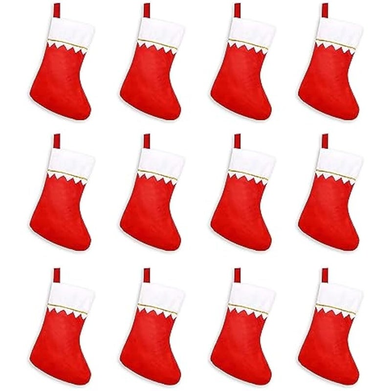 إسكدنيا 12 × جوارب كريسماس من سينغيا، جوارب كريسماس كبيرة، جوارب الكريسماس لملء الهدايا وها - Image 1