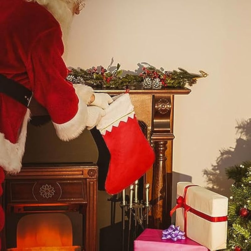إسكدنيا 12 × جوارب كريسماس من سينغيا، جوارب كريسماس كبيرة، جوارب الكريسماس لملء الهدايا وها - Image 4