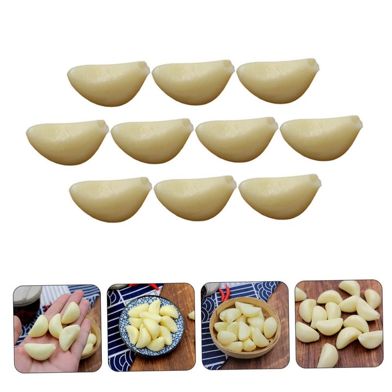 10 Pcs Lifelike Garlic Clove Models Artificial Polyresin Imitation Vegetable Props for Party Decor - Image 5
