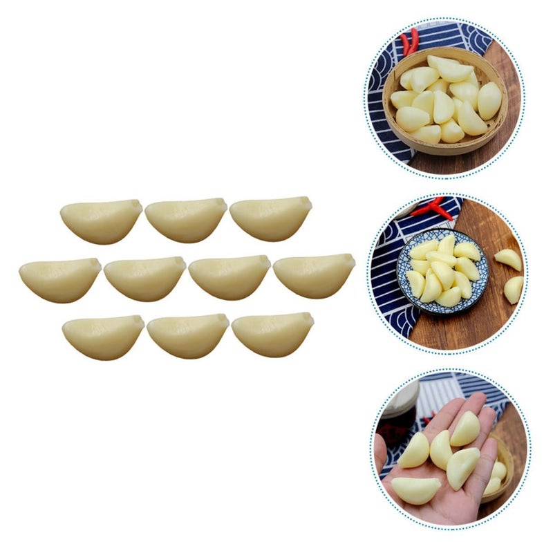 10 Pcs Lifelike Garlic Clove Models Artificial Polyresin Imitation Vegetable Props for Party Decor - Image 4