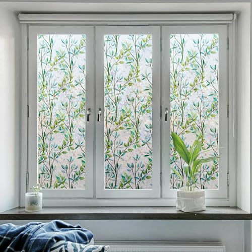 Ranzdn Window Privacy Film - Stained Glass Window Film Static Cling UV & Heat Blocking Rainbow Window Film for Glass Doors, Bedroom Windows - No Glue Premium Vinyl (Easy Install,17.5"×157.4") - Image 5