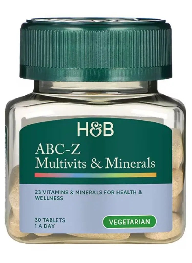 H&B H&B ABC-Z Multivitamins & Minerals Supplement Tablets, Pack of 30's 