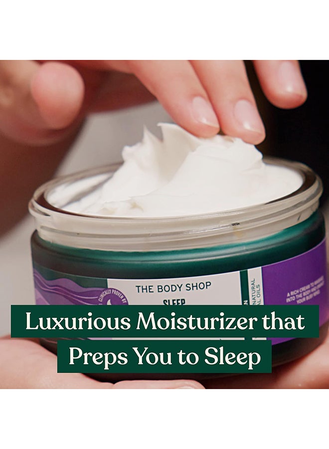 THE BODY SHOP Sleep Balmy Body Cream – Relaxing Night Moisturiser with Lavender & Vetiver Essential Oils, Vegan Hydrating Body Lotion for All Skin Types, 200ml - Image 2