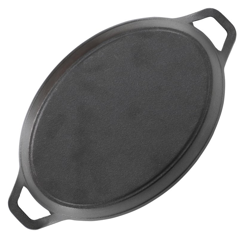 Megachef Cast Iron Mini Oval Pan/Saute Pan with Wood Tray, Cookware, Bakeware, Serveware (6 Piece) - Image 5
