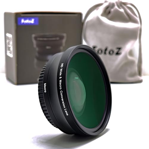 FotoZ 49MM 0.75x HD Wide Lens(W/Macro), for Canon EOS M6 M50 Mark II M100 M200 R50 R100 Accessories, Suitable for EF-M 15-45mm RF-S 18-45mm. Latest Update: Compatible with Ricoh GR4 via Adaptor GA-3. - Image 1