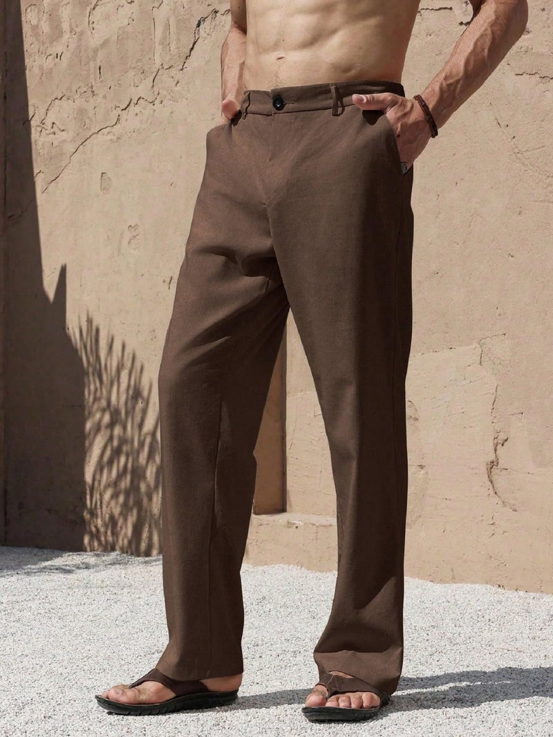 Lymio Trouser for Men | Regular Fit Casual Trouser (Trouser-39-Brown-XL) - Image 5