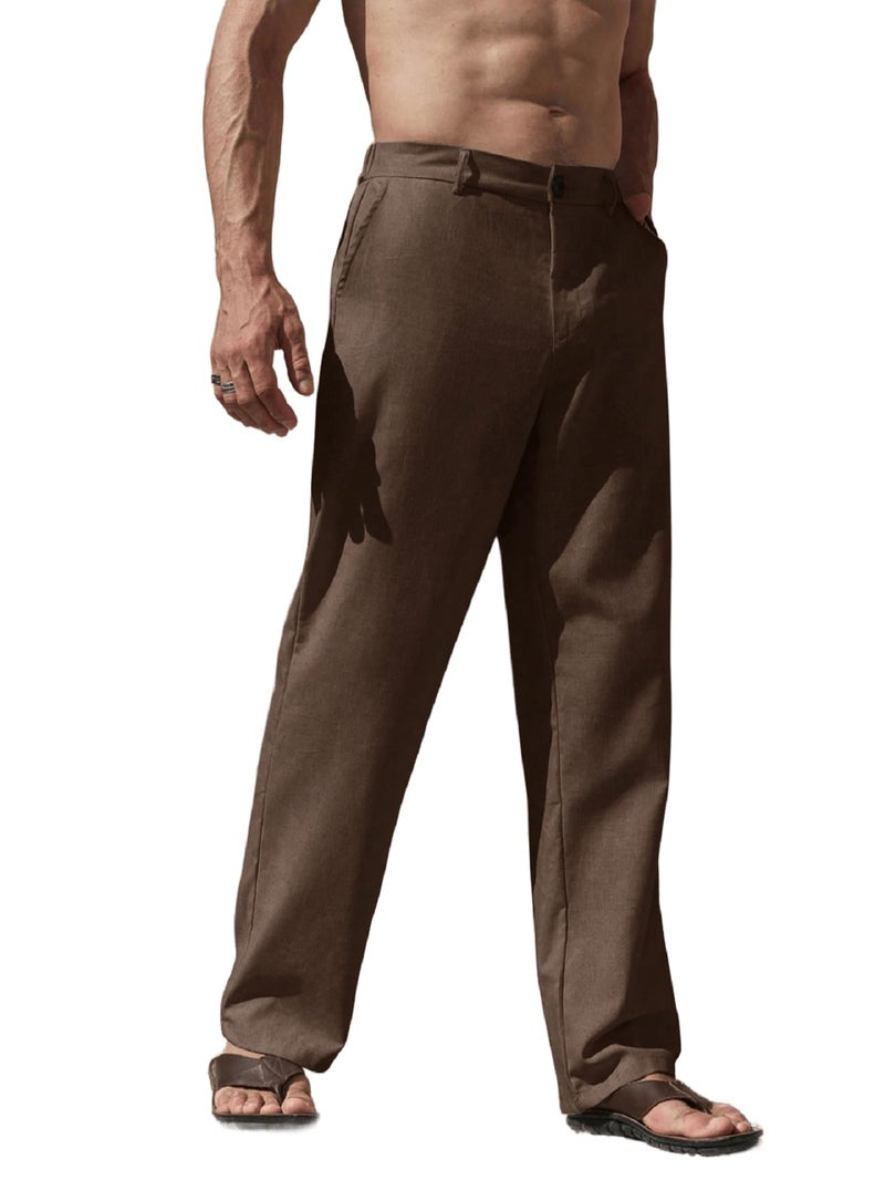 Lymio Trouser for Men | Regular Fit Casual Trouser (Trouser-39-Brown-XL) - Image 1