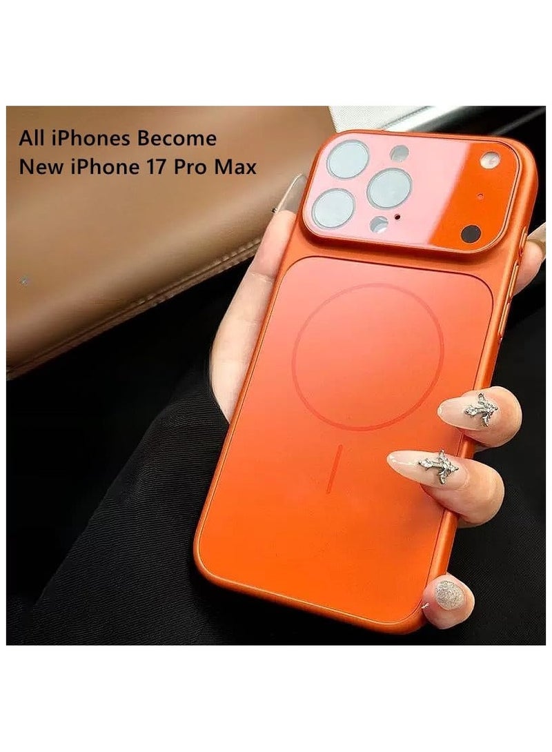 protective case cover to convert for Apple iPhone 16 Pro Max to Apple iPhone 17 Pro Max - Orange - Image 2