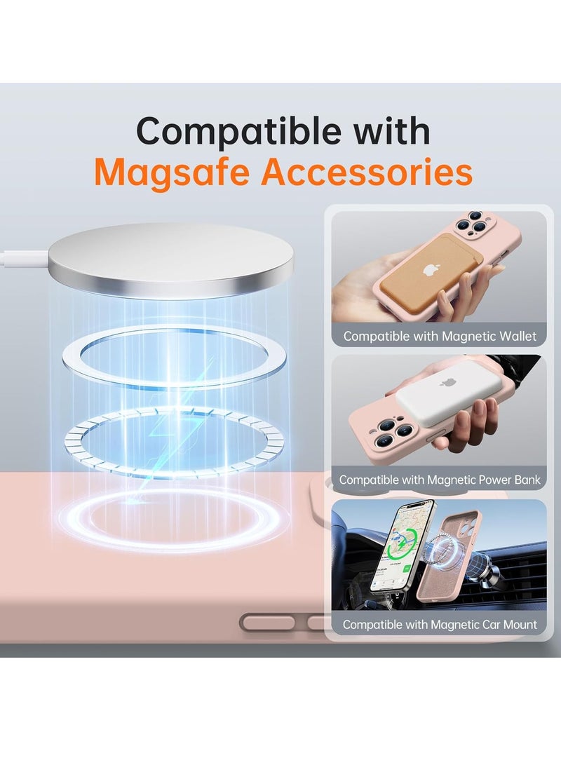 ELTRAZONE iPhone 16 Pro Max Case with 2 Screen Protectors - MagSafe Compatible, Upgraded Camera Protection, Liquid Silicone Protective Case (6.9”) - Baby Pink - Image 2