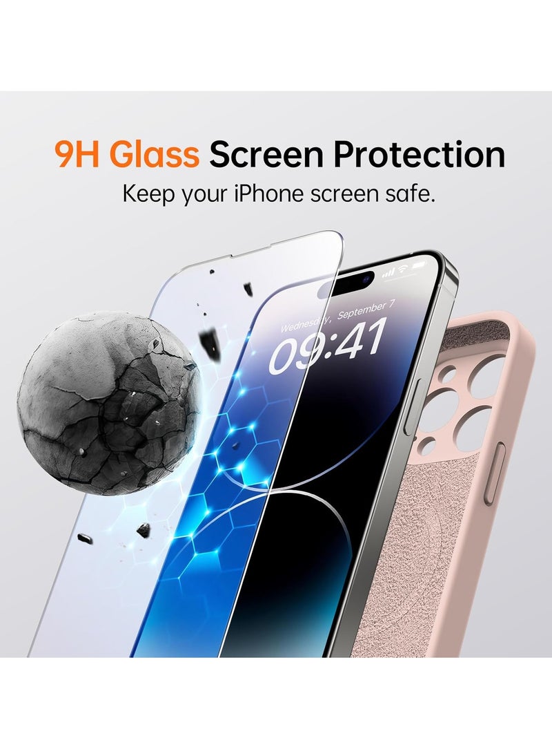 ELTRAZONE iPhone 16 Pro Max Case with 2 Screen Protectors - MagSafe Compatible, Upgraded Camera Protection, Liquid Silicone Protective Case (6.9”) - Baby Pink - Image 4