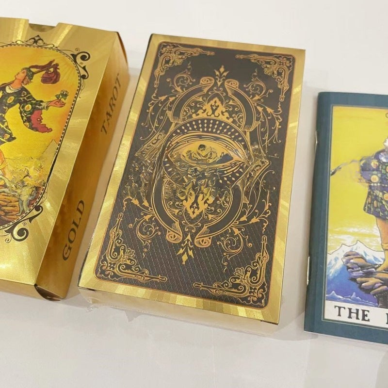 Gold Foil Tarot Cards Full Color Waterproof Tarot-E style - Image 3