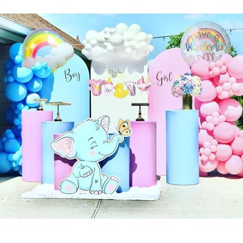 Pop The Party Welcome Baby Decoration Kit -60pcs Baby Shower Decoration Items | Naming Day Baby Girl Decoration Items - Image 4