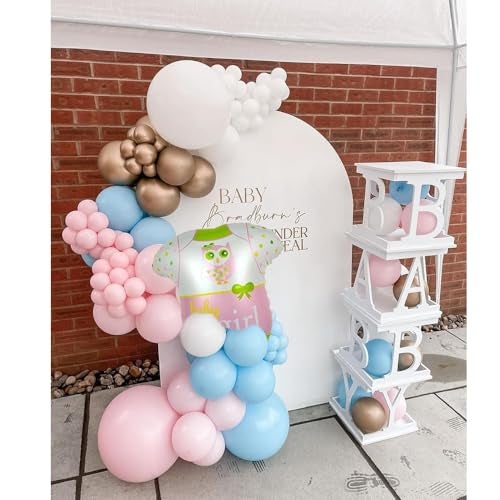 Pop The Party Welcome Baby Decoration Kit -60pcs Baby Shower Decoration Items | Naming Day Baby Girl Decoration Items - Image 3