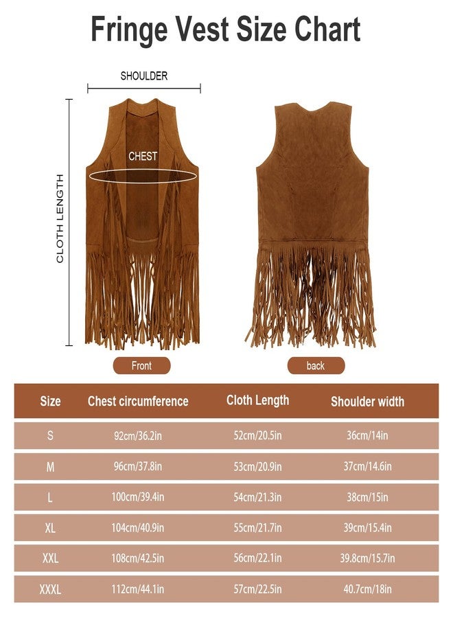 HyperFun Western Cowgirl Outfits Cowboy Hat Fringe Vest Bandana for Women, 70s Hippie Costume Rodeo - Image 5
