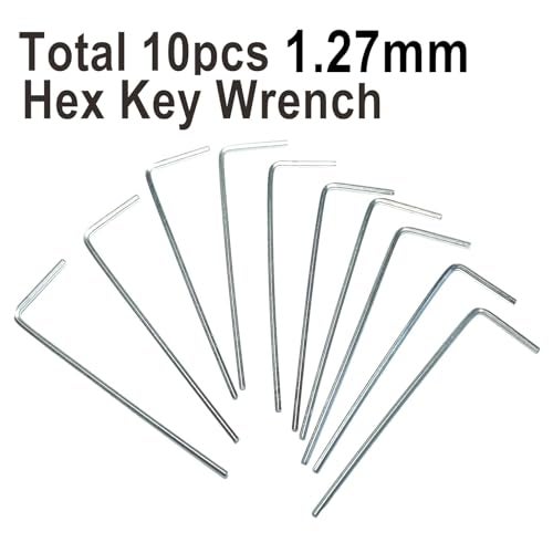 ZDingTech 10pcs 1.27mm Allen Wrench sets,1.27mm Hex Key allen Door Key L Shaped hex wrench set with Long Arm - Image 2