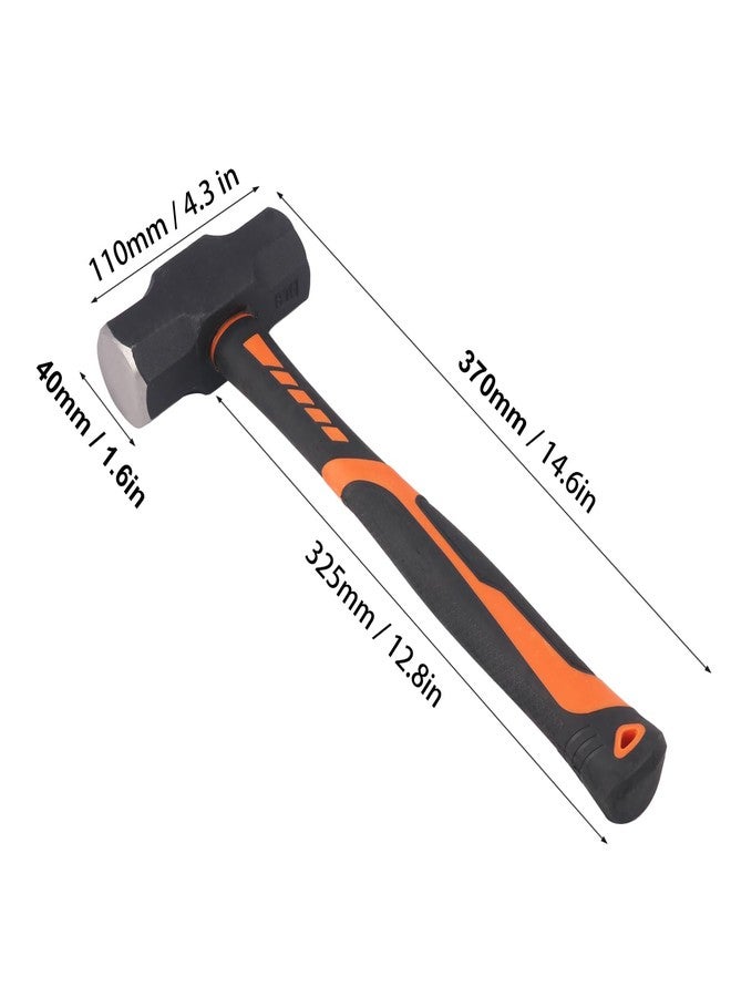 GENHAKON 2 Packs 3lb Sledgehammer with 13 Inch long Fiberglass Handle, Drilling/Crack Hammer, No-Slip Rubber Grip, and Forged Steel Construction,(3-Pound Sledge), by GENHAKON - Image 2