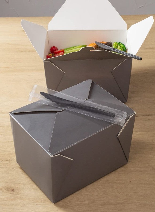 Restaurantware Basic Nature 6.5 Inch Wrapped Compostable Knives, 50 Individually Wrapped Plant-Based Silverware - For Hot And Cold Foods, Black CPLA Plastic Disposable Cutlery, BPI-Certified- Restaurantware - Image 4