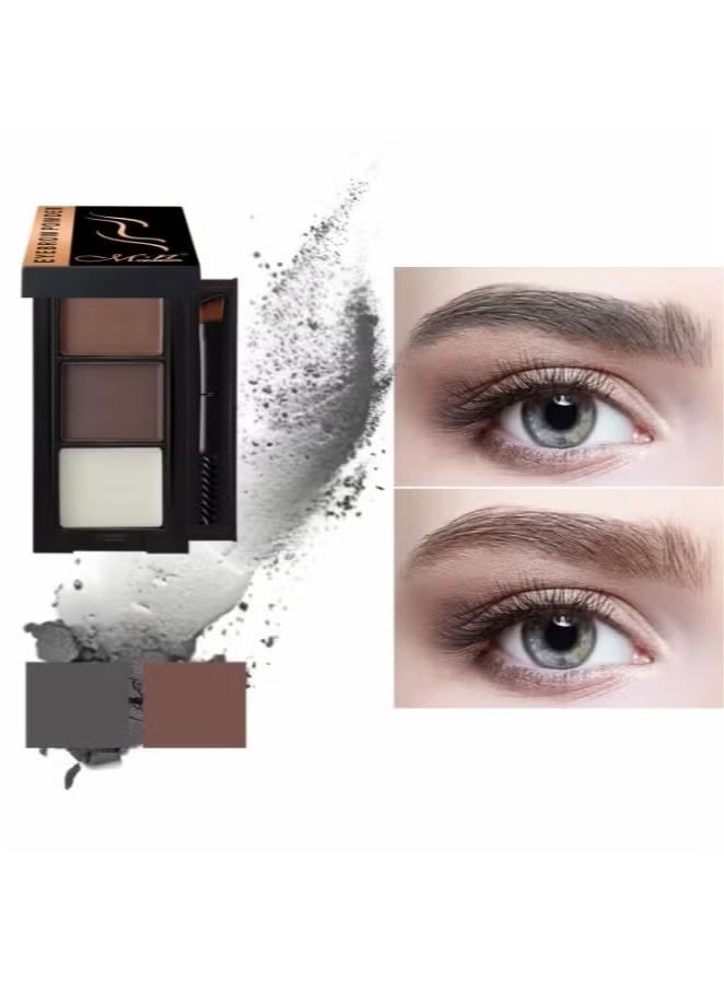 ام ان مكياج الحواجب, بودرة حواجب تدوم طويلًا مع مرآة وفرشاة. - Image 4