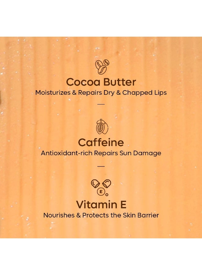 إم كافيين مرطب شفاه ماكافيين بالشوكولاتة بعامل حماية من الشمس ٢٠+ للشفاه الجافة والمتشققة | ترطيب يدوم ٢٤ ساعة مع حماية من الشمس | زبدة الكاكاو والكافيين للنساء والرجال، عبوة واحدة، بيج - Image 4