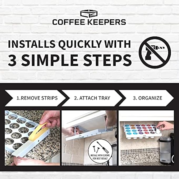 COFFEEKEEPERS White  Coffee Keepers Under Cabinet Coffee Pod Holder - Image 4