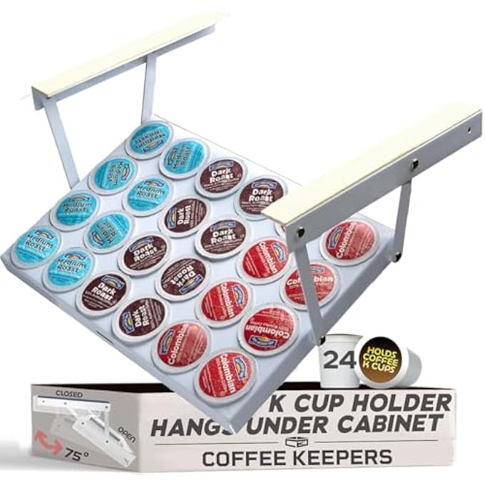 COFFEEKEEPERS White  Coffee Keepers Under Cabinet Coffee Pod Holder - Image 1
