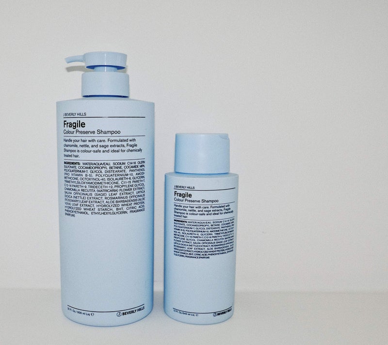 J Beverly Hills Blue Fragile Colour Preserve Shampoo with Sage Oil to Brighten Color, 12 Oz - Image 4