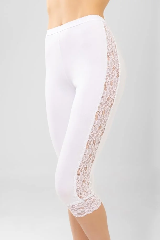 Baykar Women's Side Lace Detailed Leggings 8812 White