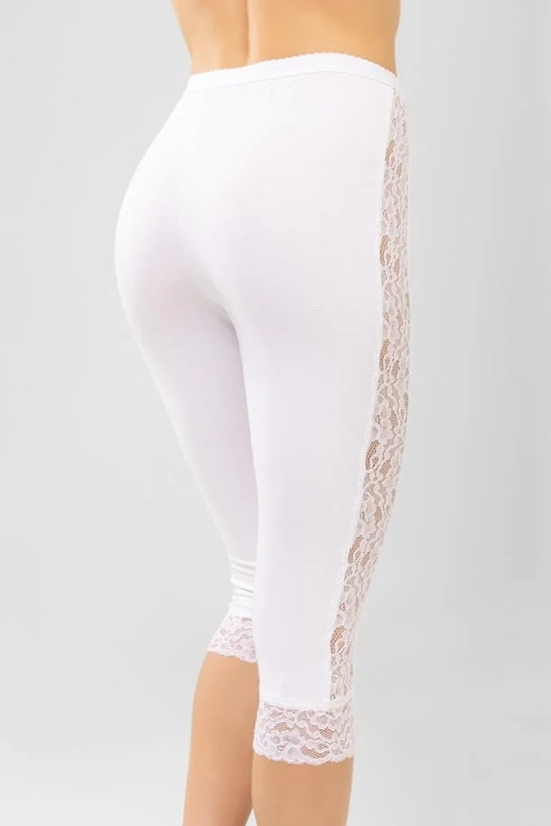 Baykar Women's Side Lace Detailed Leggings 8812 White