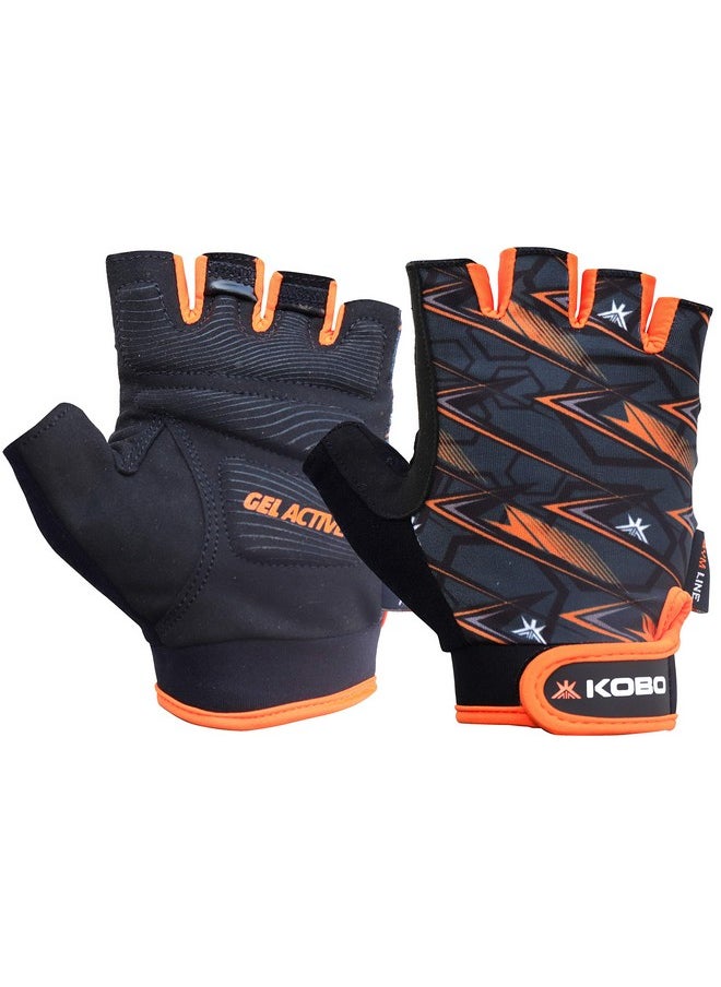 Kobo - Wtg-34-Medium Weight Lifting Gym Gloves With Silicone Grip Support For Good Grip Hand Protector Ideal For Weightlifting, Crossfit Training, Fitness, Pull Ups, Medium - Image 1