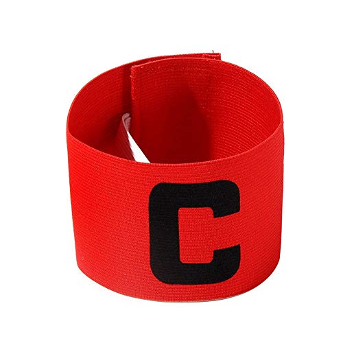 Onwon 6 Pieces Elastic Soccer Captain Armband Adjustable Football Basketball Player Bands for Adult Youth (Red) - Image 2