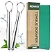RONAVO Tongue Scraper for Kids Adults Tongue Cleaner for Small Mouth Fights Bad Breath Metal Tongue Scraper for Oral Hygiene Routine with Handy Case for TravelHomeOffice - Image 1