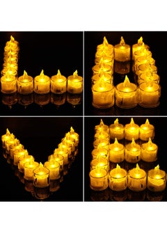 Y&D LED Tea Lights, 12 Pcs Gold Flameless Battery Operated Votive Tealights Candle, Small Electric Fake Candle Realistic for Wedding, Table, Festival Celebration (Warm White)  - Image 4