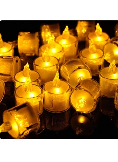 Y&D LED Tea Lights, 12 Pcs Gold Flameless Battery Operated Votive Tealights Candle, Small Electric Fake Candle Realistic for Wedding, Table, Festival Celebration (Warm White)  - Image 2