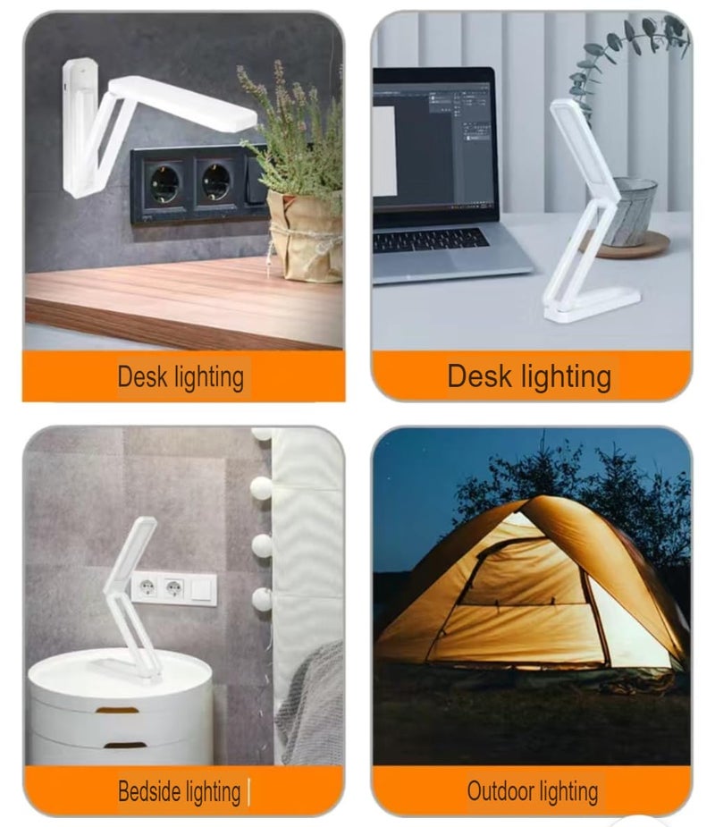Dayalu Plastic LED Desk Reading Lamp for Office Home Table PC Work Light with USB Port 3 Colour Stepless Dimming Touch Control LED Lamp, Studying/Bedroom/Travel, Eye Caring Desk Light, White - Image 5