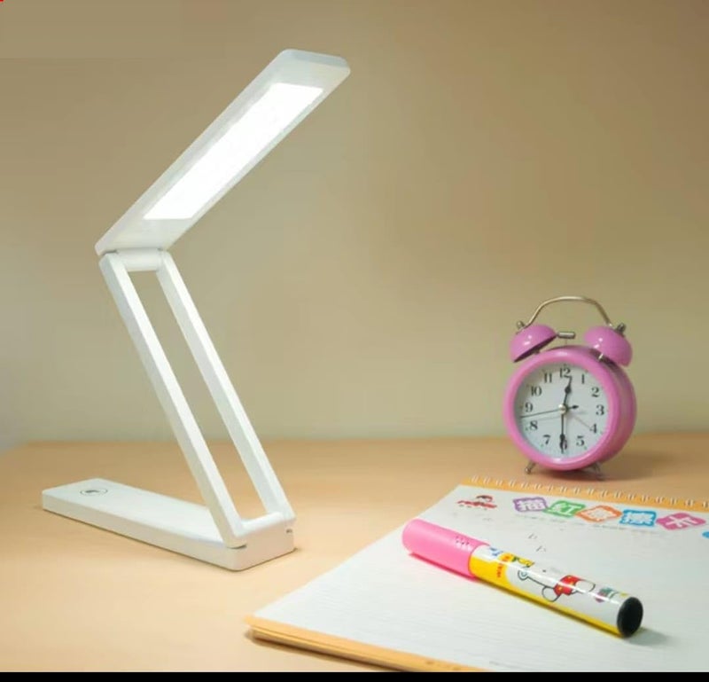 Dayalu Plastic LED Desk Reading Lamp for Office Home Table PC Work Light with USB Port 3 Colour Stepless Dimming Touch Control LED Lamp, Studying/Bedroom/Travel, Eye Caring Desk Light, White - Image 1