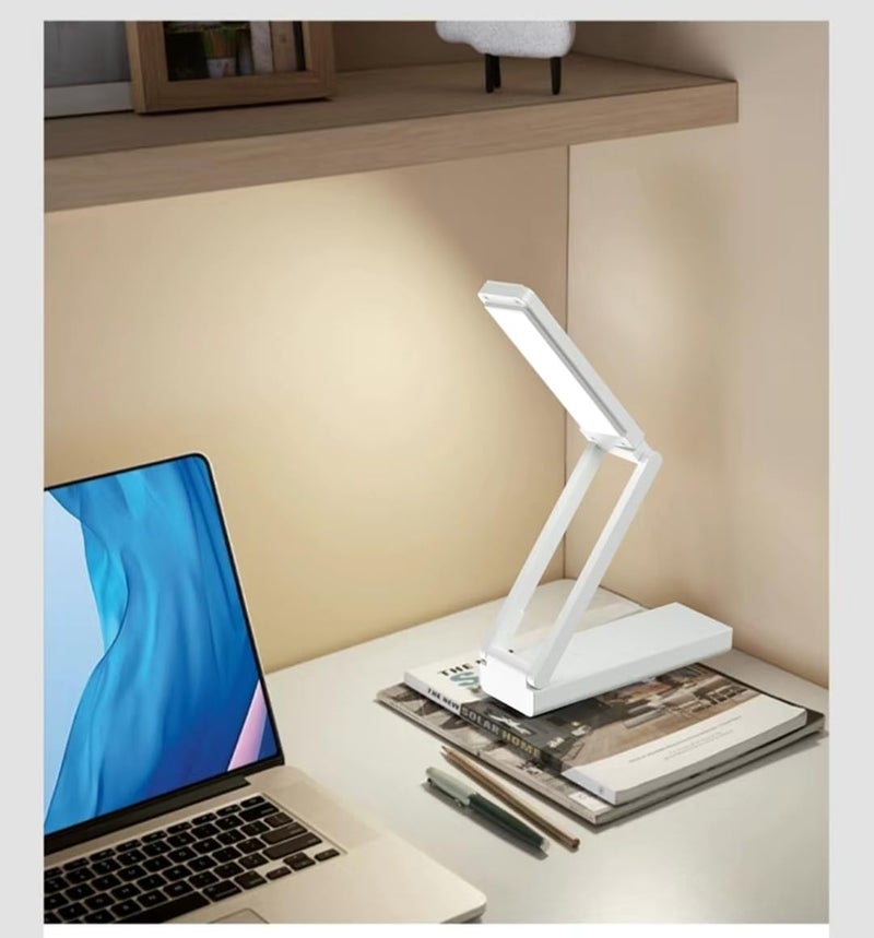 Dayalu Plastic LED Desk Reading Lamp for Office Home Table PC Work Light with USB Port 3 Colour Stepless Dimming Touch Control LED Lamp, Studying/Bedroom/Travel, Eye Caring Desk Light, White - Image 3